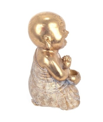 By SIGRIS Figura de Buda Dorado de Resina 15*9*10cm