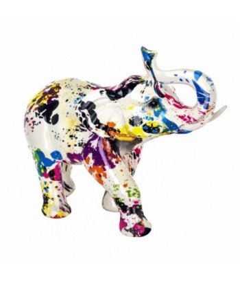 By SIGRIS Figura de Elefante Multicolor de Resina 21*17*10cm