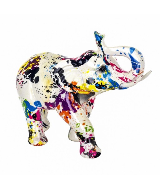 By SIGRIS Figura de Elefante Multicolor de Resina 21*17*10cm
