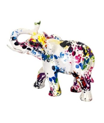 By SIGRIS Figura de Elefante Multicolor de Resina 21*17*10cm