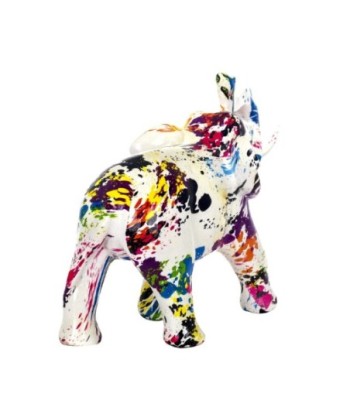 By SIGRIS Figura de Elefante Multicolor de Resina 21*17*10cm