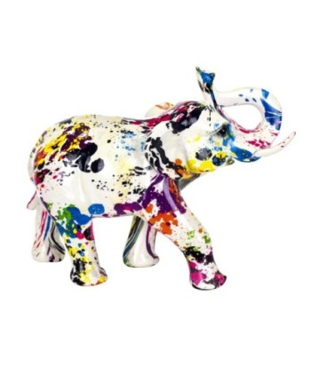 By SIGRIS Figura de Elefante Multicolor de Resina 21*17*10cm