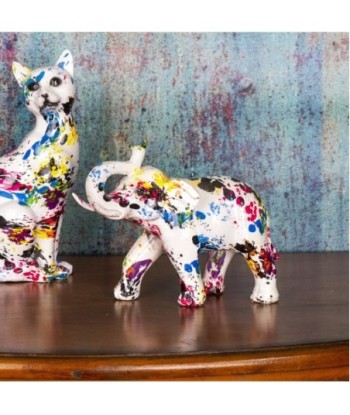 By SIGRIS Figura de Elefante Multicolor de Resina 21*17*10cm