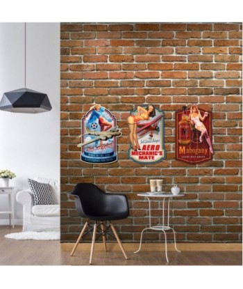 By SIGRIS Placa de metal Multicolor de Metal 60*1*45cm