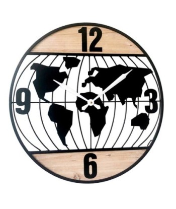 By SIGRIS Reloj Negro de MDF 60*1*60cm