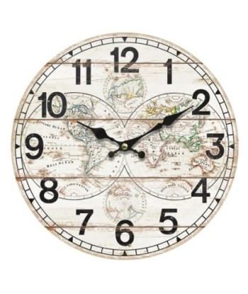By SIGRIS Reloj Blanco de MDF 34*4*34cm
