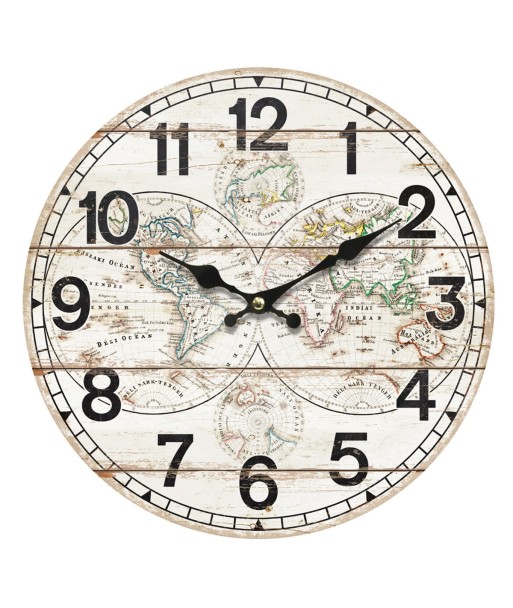 By SIGRIS Reloj Blanco de MDF 34*4*34cm