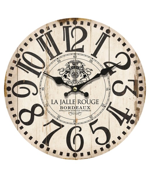 By SIGRIS Reloj Marrón de MDF 34*4*34cm