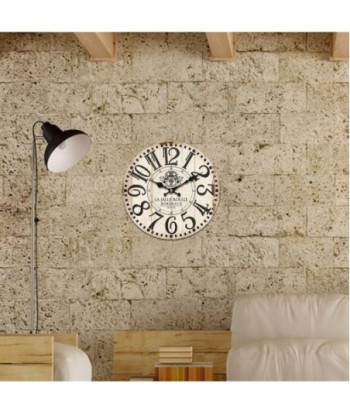 By SIGRIS Reloj Marrón de MDF 34*4*34cm
