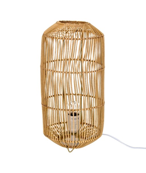 By SIGRIS Lámpara Sobremesa Beige de Rattan 39*19*19cm Lámpara de Sobremesa