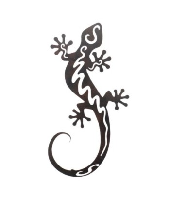 Adorno Pared Lagarto Metal Étnico para Decoración Interior, Aplique de Pared Creativo y Original