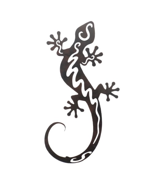 Adorno Pared Lagarto Metal Étnico para Decoración Interior, Aplique de Pared Creativo y Original