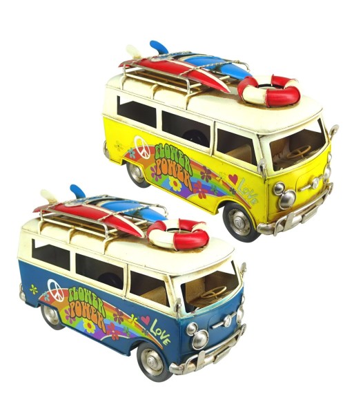 By SIGRIS Modelismo Vehículos Terrestres Multicolor de Metal 15*12*26cm Set de 2 Unidades Autobus Set 2 U