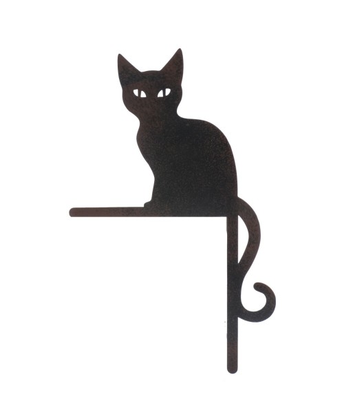 Adorno Pared Gato de Metal - Aplique Decorativo para Hogar, Estilo Romántico y Moderno, Ideal para Amantes de