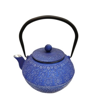 By SIGRIS Tetera Azul de Hierro Colado 12*15*17cm