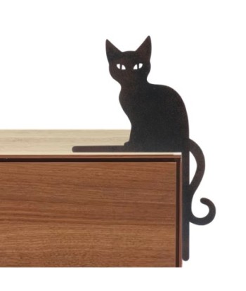 Adorno Pared Gato de Metal - Aplique Decorativo para Hogar, Estilo Romántico y Moderno, Ideal para Amantes de