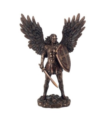 By SIGRIS Figura San Miguel Arcángel Crudo de Resina 28*9*20cm Figura