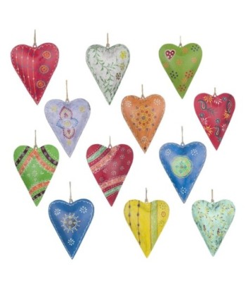 By SIGRIS Corazones Variados. Incluye 12 Unidades Decoración Colgantes Colección India Signes Grimalt Decor And