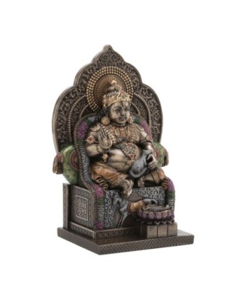 By SIGRIS Figura Dios Kubera Crudo de Resina 19*9*13cm Figura de Buda