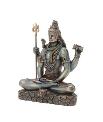 By SIGRIS Figura Shiva Sentado Crudo de Resina 15*7*13cm Figura de Buda