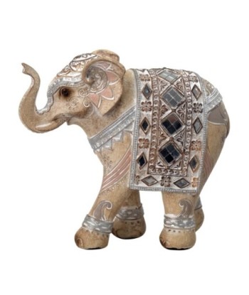By SIGRIS Figura Elefante Marrón de Resina 16*8*18cm Figura de Elefante