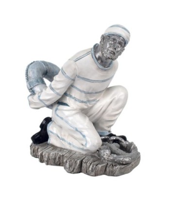 By SIGRIS Figura Marinera Blanco de Resina 24*23*15cm
