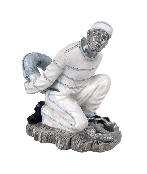 By SIGRIS Figura Marinera Blanco de Resina 24*23*15cm