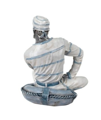By SIGRIS Figura Marinera Blanco de Resina 21*21*17cm