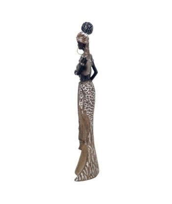 By SIGRIS Figura Africana Negro de Resina 29*5*8cm Figura de Africana