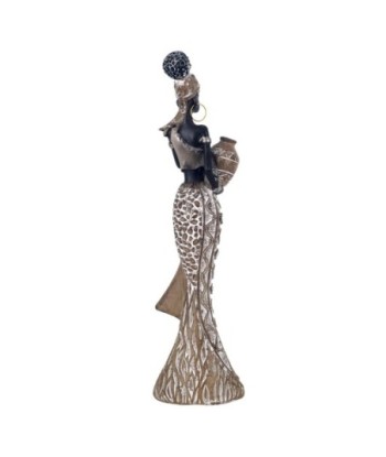 By SIGRIS Figura Africana Negro de Resina 29*5*8cm Figura de Africana
