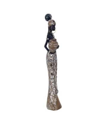 By SIGRIS Figura Africana Negro de Resina 29*5*8cm Figura de Africana