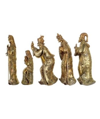 By SIGRIS Nacimiento Jesús 5 Unidades Dorado de Resina 31*7*11cm Set de 5 Unidades Nacimiento
