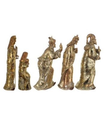 By SIGRIS Nacimiento Jesús 5 Unidades Dorado de Resina 31*7*11cm Set de 5 Unidades Nacimiento