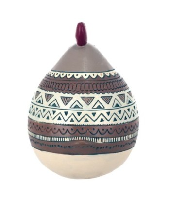 By SIGRIS Figura Gallina Gris de Resina 22*16*15cm Figura de Animal