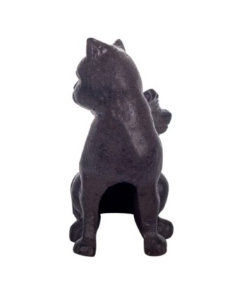 By SIGRIS Figura de Animal Negro de Hierro Colado 15*7*11cm Gato con alas