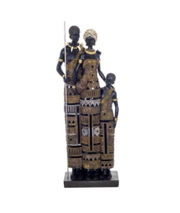 By SIGRIS Figura de Africana Negro de Resina 59*11*21cm