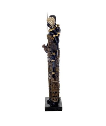 By SIGRIS Figura de Africana Negro de Resina 59*11*21cm