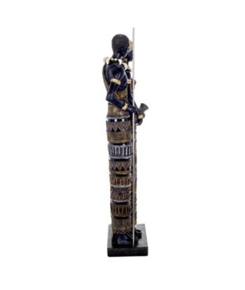 By SIGRIS Figura de Africana Negro de Resina 59*11*21cm
