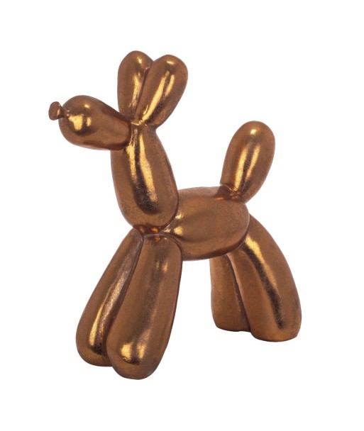 By SIGRIS Figura de Perro Dorado de Resina 27*10*25cm