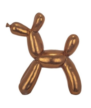 By SIGRIS Figura de Perro Dorado de Resina 27*10*25cm