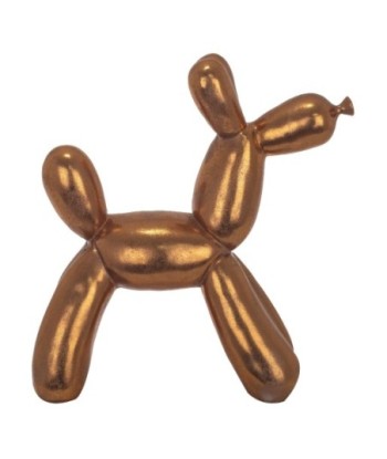 By SIGRIS Figura de Perro Dorado de Resina 27*10*25cm