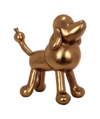 By SIGRIS Figura de Perro Dorado de Resina 22*11*22cm