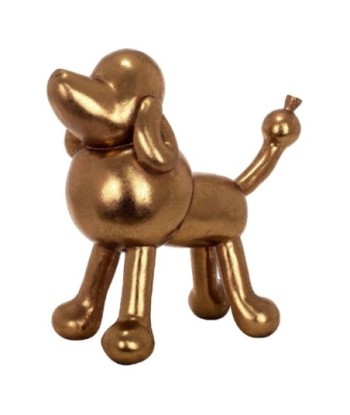 By SIGRIS Figura de Perro Dorado de Resina 22*11*22cm