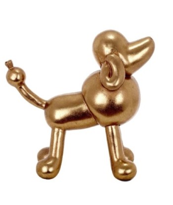 By SIGRIS Figura de Perro Dorado de Resina 22*11*22cm