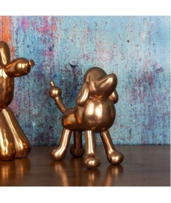 By SIGRIS Figura de Perro Dorado de Resina 22*11*22cm