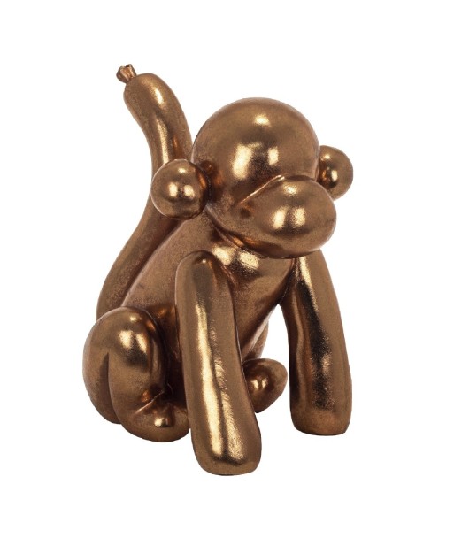 By SIGRIS Figura de Perro Dorado de Resina 25*21*16cm