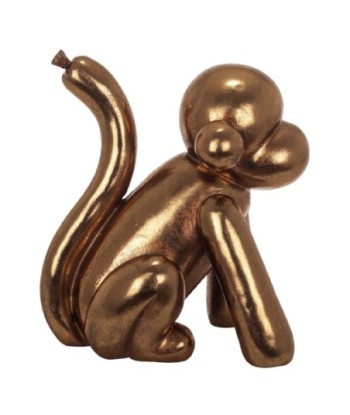 By SIGRIS Figura de Perro Dorado de Resina 25*21*16cm
