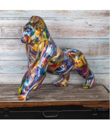 By SIGRIS Figura de Mono Multicolor de Resina 48*57*28cm