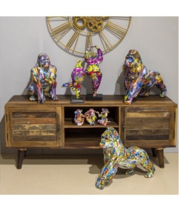 By SIGRIS Figura de Mono Multicolor de Resina 48*57*28cm