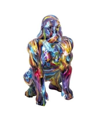 By SIGRIS Figura de Mono Multicolor de Resina 45*26*26cm